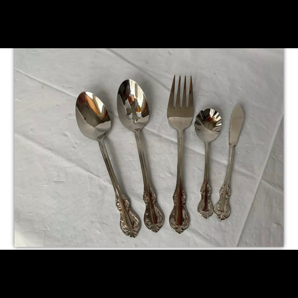 Wallace Silversmiths 5 Serving Items Stainless Stl